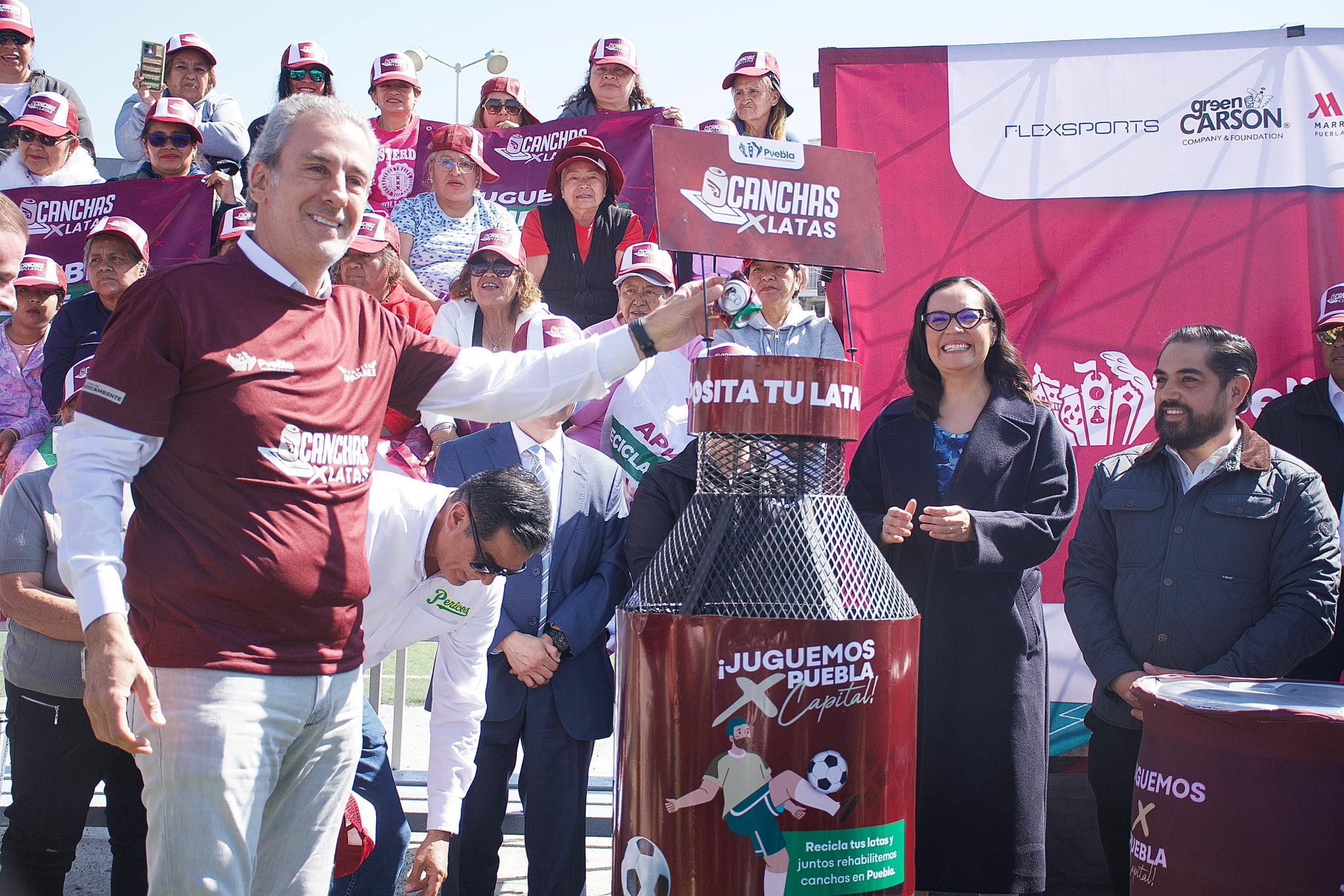 Pepe Chedraui impulsa deporte y reciclaje con Canchas x Latas en Puebla