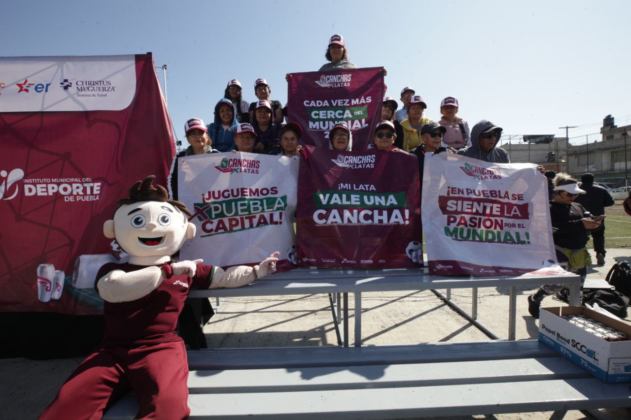 Pepe Chedraui impulsa deporte y reciclaje con Canchas x Latas en Puebla