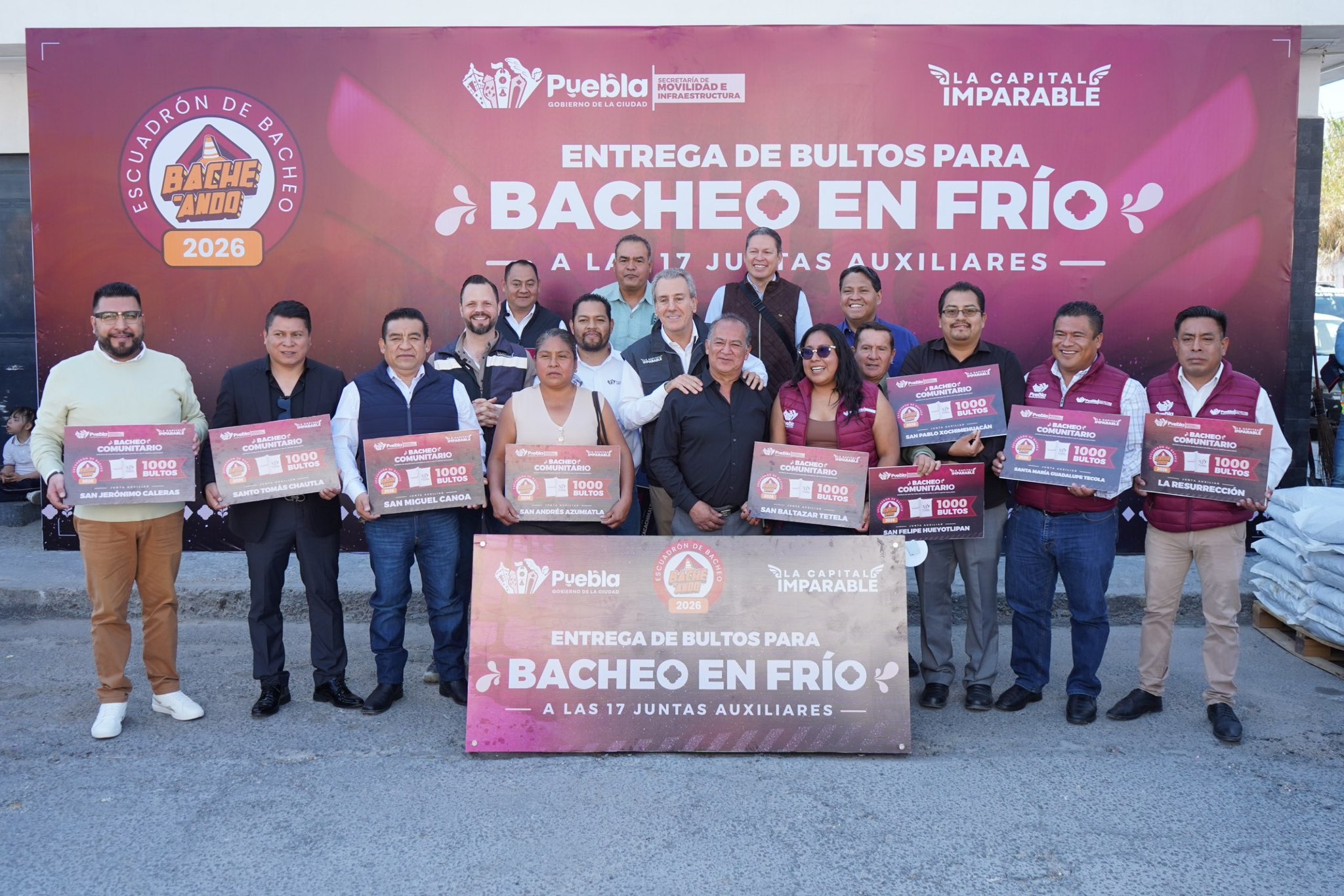 Pepe Chedraui inicia campaña Bacheando Puebla 2026 en 17 juntas auxiliares